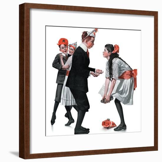 "Pardon Me", January 26,1918-Norman Rockwell-Framed Giclee Print