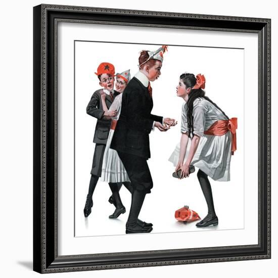 "Pardon Me", January 26,1918-Norman Rockwell-Framed Giclee Print