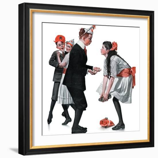 "Pardon Me", January 26,1918-Norman Rockwell-Framed Giclee Print