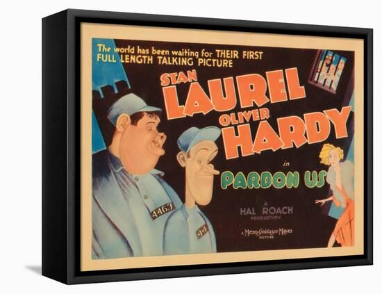 Pardon Us, Titlecard, Front, from Left: Oliver Hardy, Stan Laurel, 1931-null-Framed Stretched Canvas