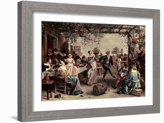 Pareja De Baile, 1663-Jan Havicksz. Steen-Framed Giclee Print