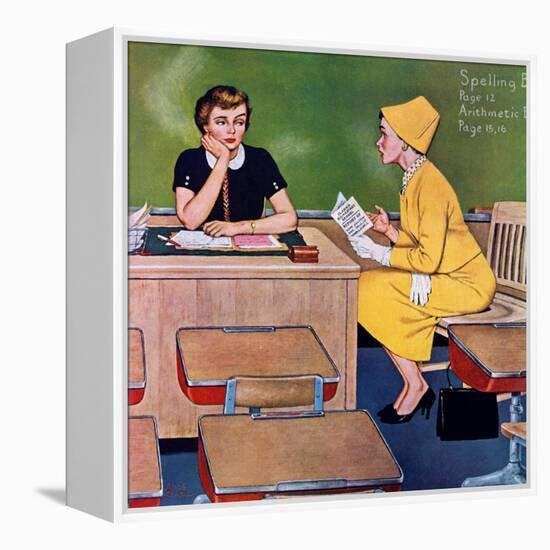 "Parent - Teacher Conference", December 12, 1959-Amos Sewell-Framed Premier Image Canvas