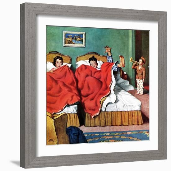 "Parents' Reveille", February 20, 1954-Amos Sewell-Framed Giclee Print