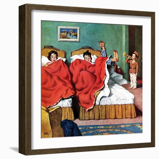 "Parents' Reveille", February 20, 1954-Amos Sewell-Framed Giclee Print