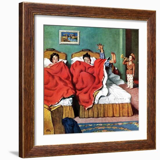 "Parents' Reveille", February 20, 1954-Amos Sewell-Framed Giclee Print