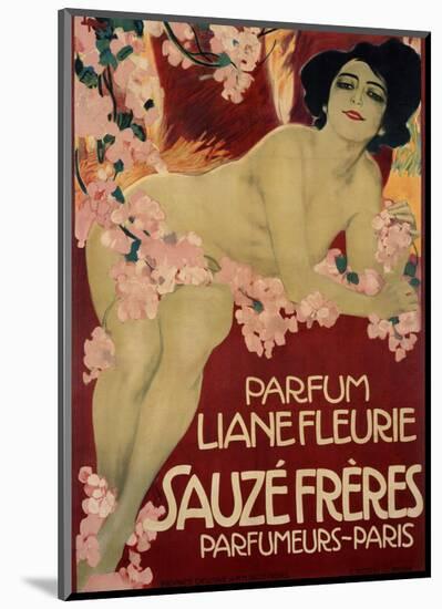 Parfum Liane Fleurie, Sauze Freres-Leopoldo Metlicovitz-Mounted Art Print