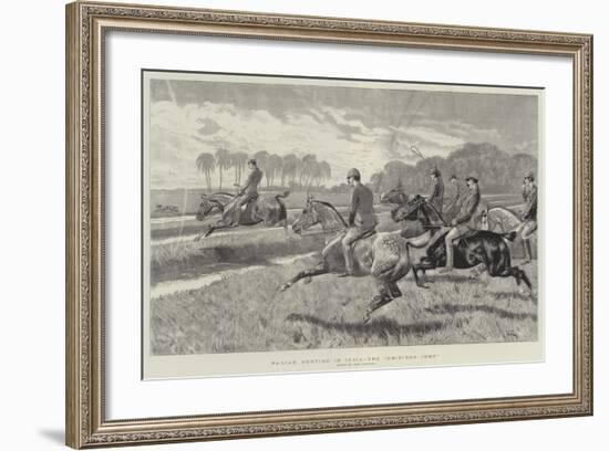 Pariah Hunting in India, the Gridiron Jump-John Charlton-Framed Giclee Print