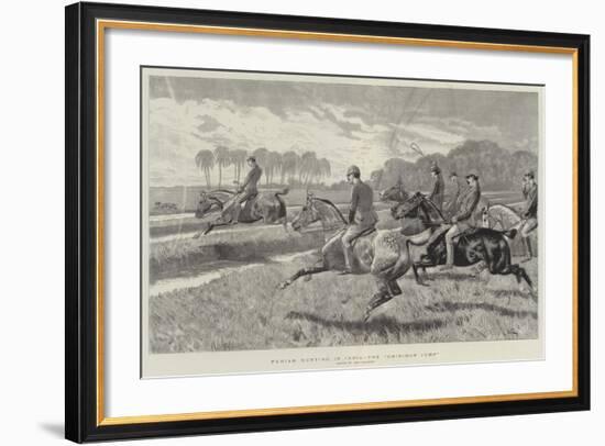 Pariah Hunting in India, the Gridiron Jump-John Charlton-Framed Giclee Print