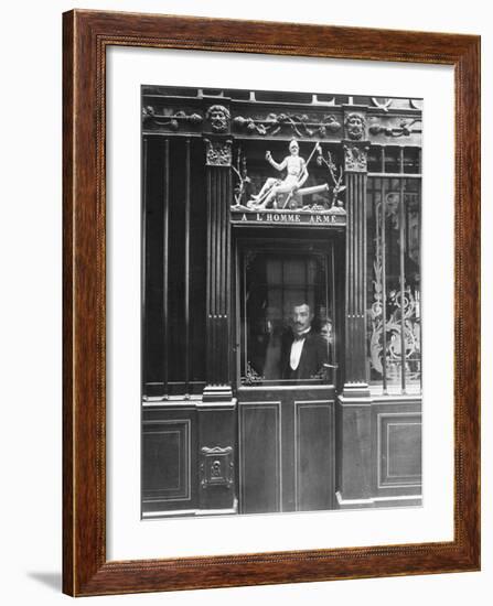 Paris, 1900 - Restaurant, rue des Blancs Manteaux-Eugene Atget-Framed Art Print