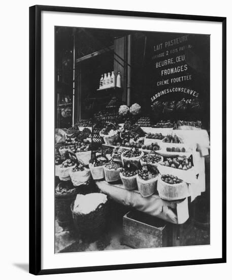 Paris, 1908-1912 - Produce Display, rue Sainte-Opportune-Eugene Atget-Framed Art Print