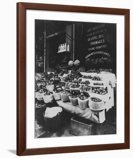 Paris, 1908-1912 - Produce Display, rue Sainte-Opportune-Eugene Atget-Framed Art Print