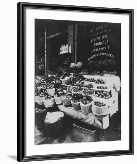 Paris, 1908-1912 - Produce Display, rue Sainte-Opportune-Eugene Atget-Framed Art Print