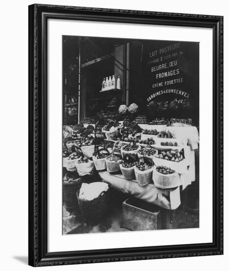 Paris, 1908-1912 - Produce Display, rue Sainte-Opportune-Eugene Atget-Framed Art Print