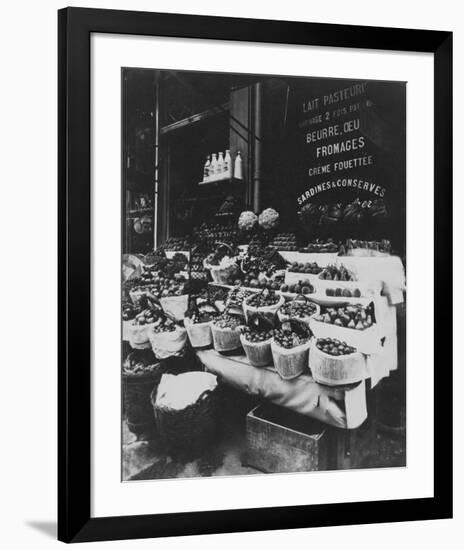 Paris, 1908-1912 - Produce Display, rue Sainte-Opportune-Eugene Atget-Framed Art Print