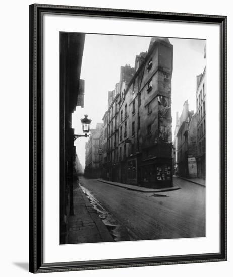 Paris, 1908 - Vieille Cour, 22 rue Quincampoix - Old Courtyard, 22 rue Quincampoix-Eugene Atget-Framed Art Print