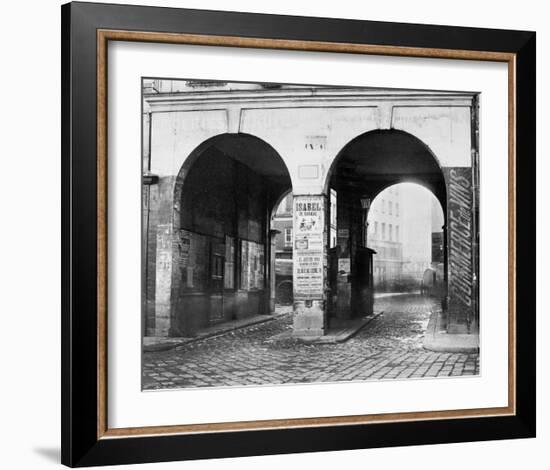 Paris, about 1865 - The Double Doorway, rue de la Ferronnerie-Charles Marville-Framed Art Print