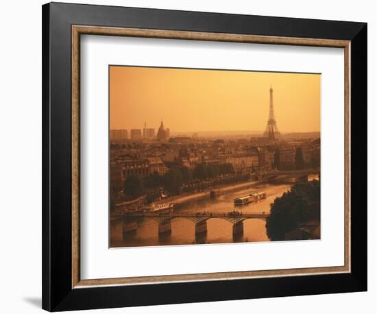 Paris and Eiffel Tower-Tibor Bogn?r-Framed Photographic Print