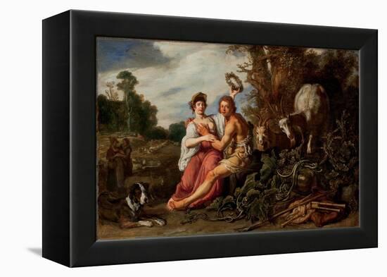 Paris and Oenone, 1619 (Oil on Panel)-Pieter Lastman-Framed Premier Image Canvas