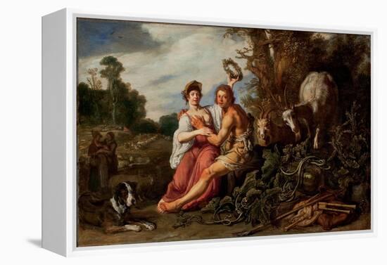 Paris and Oenone, 1619 (Oil on Panel)-Pieter Lastman-Framed Premier Image Canvas