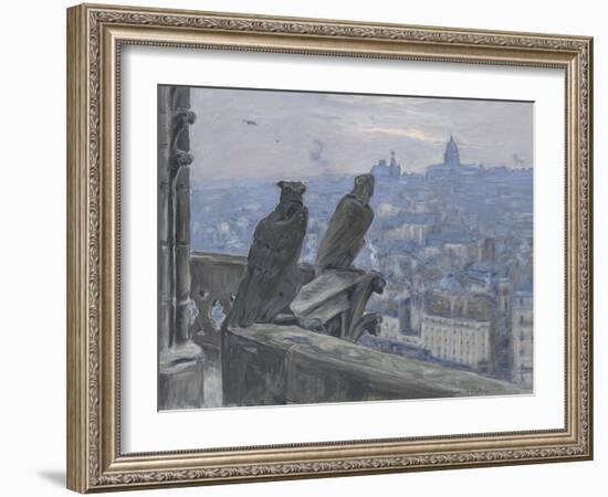 Paris as seen from the towers of Notre Dame, c. 1900-null-Framed Giclee Print