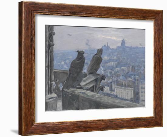 Paris as seen from the towers of Notre Dame, c. 1900-null-Framed Giclee Print