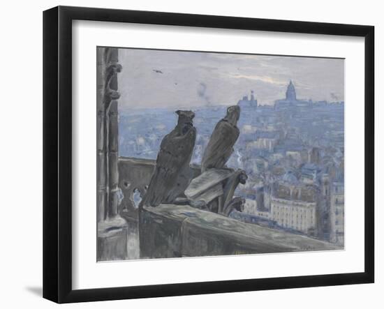 Paris as seen from the towers of Notre Dame, c. 1900-null-Framed Giclee Print