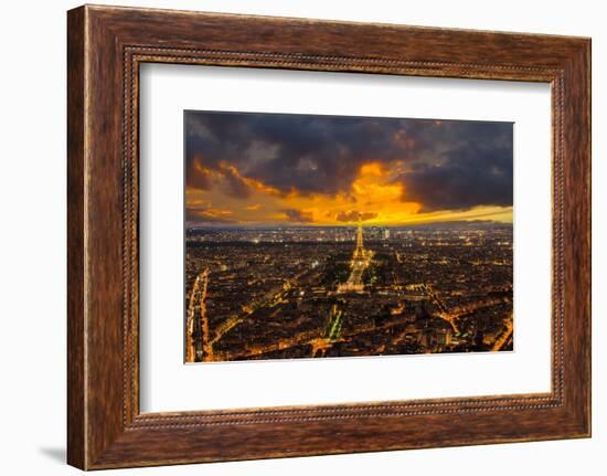 Paris at sunset-Marco Carmassi-Framed Photographic Print