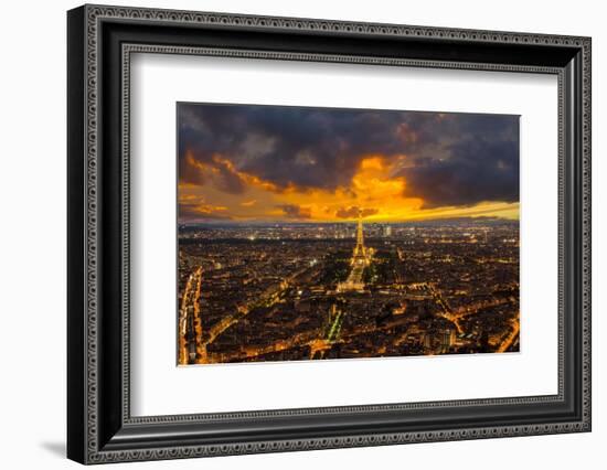 Paris at sunset-Marco Carmassi-Framed Photographic Print