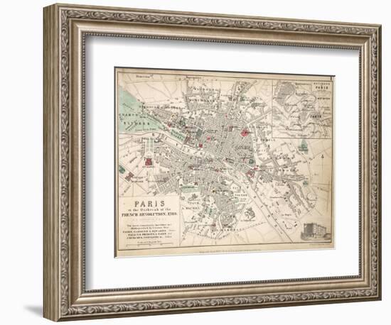 Paris at the Outbreak of the French Revolution in 1789-null-Framed Giclee Print
