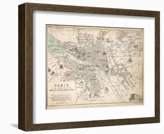 Paris at the Outbreak of the French Revolution in 1789-null-Framed Giclee Print