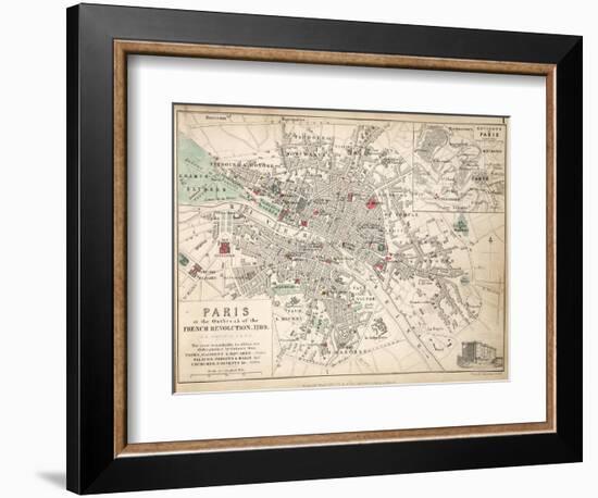 Paris at the Outbreak of the French Revolution in 1789-null-Framed Giclee Print