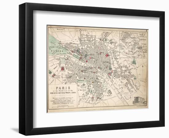 Paris at the Outbreak of the French Revolution in 1789-null-Framed Giclee Print