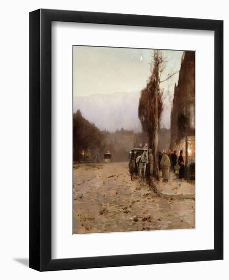 Paris at Twilight-Childe Hassam-Framed Premium Giclee Print