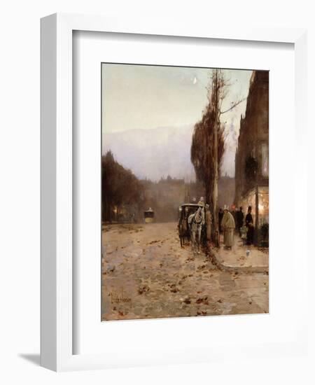 Paris at Twilight-Childe Hassam-Framed Premium Giclee Print