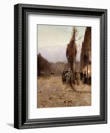 Paris at Twilight-Childe Hassam-Framed Premium Giclee Print