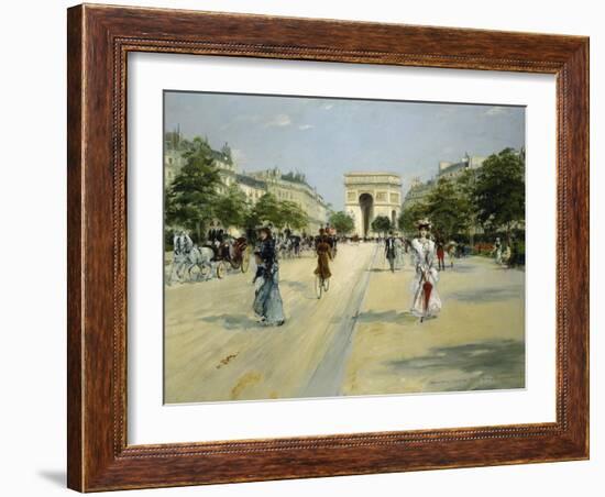 Paris, Avenue Du Bois De Boulogne-Georges Stein-Framed Giclee Print