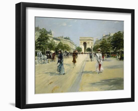 Paris, Avenue Du Bois De Boulogne-Georges Stein-Framed Giclee Print