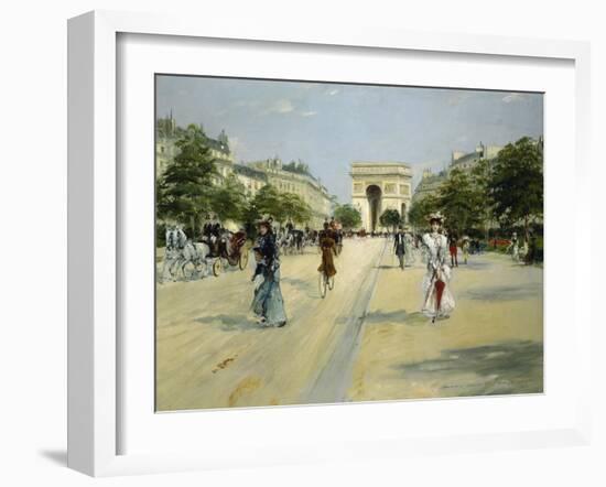 Paris, Avenue Du Bois De Boulogne-Georges Stein-Framed Giclee Print