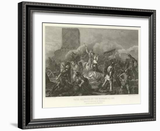 Paris Besieged by the Normans, Ad 885-Alphonse Marie de Neuville-Framed Giclee Print