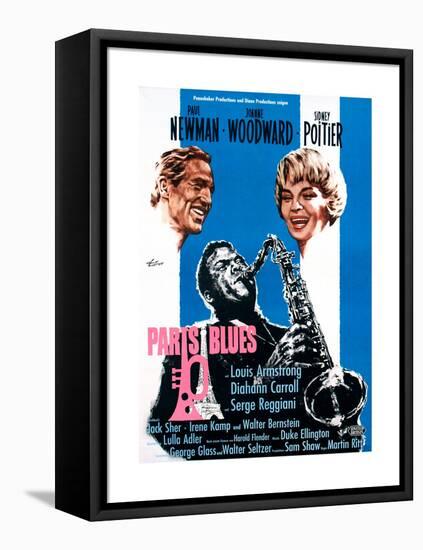 Paris Blues, from Left, Paul Newman, Sidney Poitier, Joanne Woodward, 1961-null-Framed Premier Image Canvas