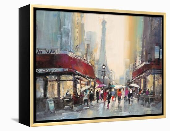 Paris Boulevard-Brent Heighton-Framed Stretched Canvas