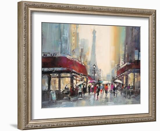 Paris Boulevard-Brent Heighton-Framed Art Print