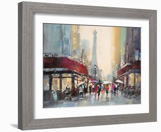 Paris Boulevard-Brent Heighton-Framed Art Print