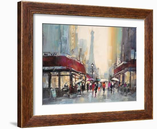 Paris Boulevard-Brent Heighton-Framed Art Print