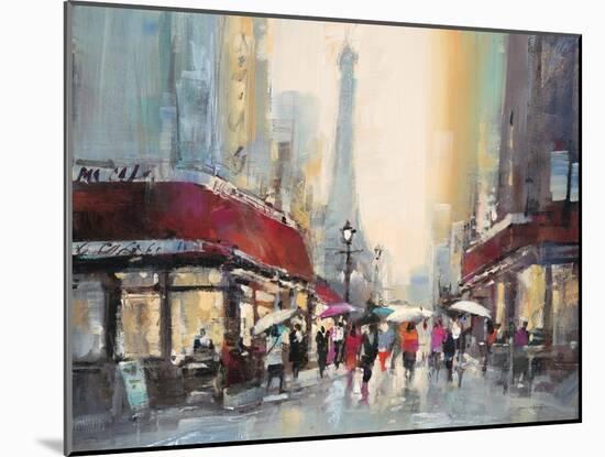 Paris Boulevard-Brent Heighton-Mounted Art Print