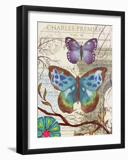 Paris Butterflies II-Elizabeth Medley-Framed Art Print