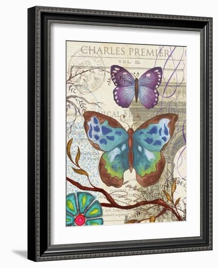 Paris Butterflies II-Elizabeth Medley-Framed Art Print