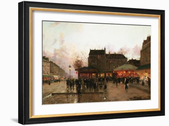 Paris by Night (France)-Luigi Loir-Framed Giclee Print