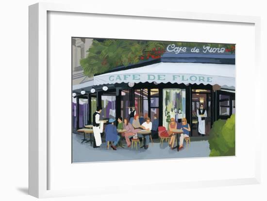 Paris cafe and garcon and guests,2015-Hiroyuki Izutsu-Framed Premium Giclee Print