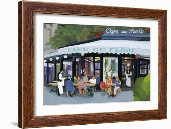 Paris cafe and garcon and guests,2015-Hiroyuki Izutsu-Framed Giclee Print